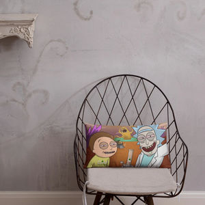 Rick & Morty “Space Beach” Throw Pillow