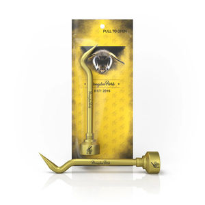 Honeybee Herb Titanium Dab Tools - Style:Bent Pencil With Carb Cap - Color:Gold - Size:27mm