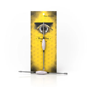 Honeybee Herb Glass Dab Tools - Style:Oval - Color:Pink