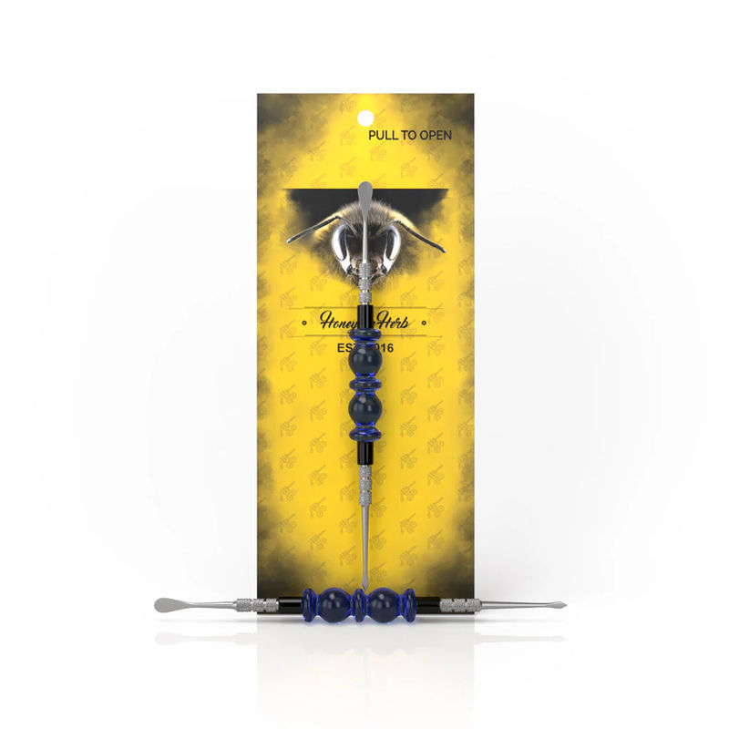 Honeybee Herb Glass Dab Tools - Style:Bliss - Color:Blue