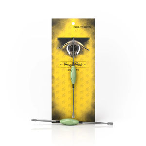 Honeybee Herb Glass Dab Tools - Style:Oval - Color:Green