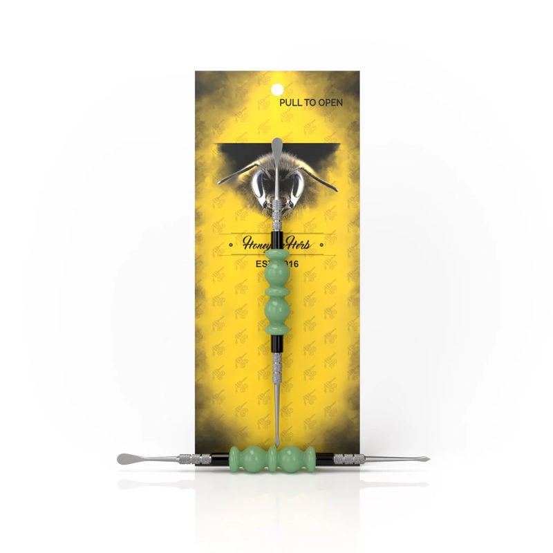 Honeybee Herb Glass Dab Tools - Style:Bliss - Color:Green