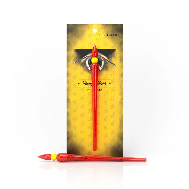 Honeybee Herb Glass Dab Tools - Style:Uv Wand - Color:Red