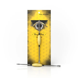 Honeybee Herb Glass Dab Tools - Style:Oval - Color:Yellow