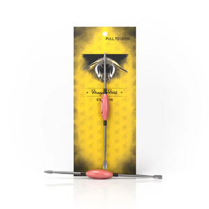 Honeybee Herb Glass Dab Tools - Style:Oval - Color:Red