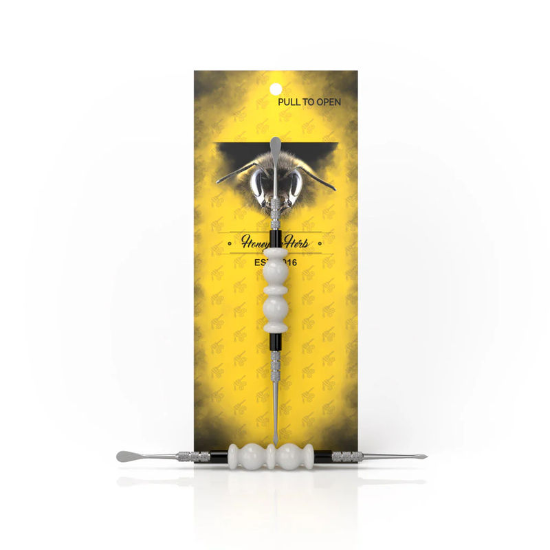 Honeybee Herb Glass Dab Tools - Style:Bliss - Color:White