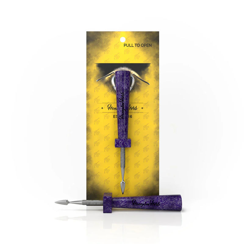Honeybee Herb Dab Tools - Style:Classic Resin Handle - Color:Violet