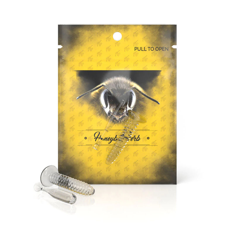 Honeybee Herb Quartz Inserts & Pearls - Style:2-Piece Terp Screw & Bat Pack - Color:Clear