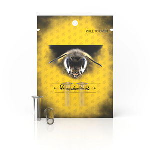 Honeybee Herb Quartz Inserts & Pearls - Style:2-Piece Terp Barrels - Color:Clear