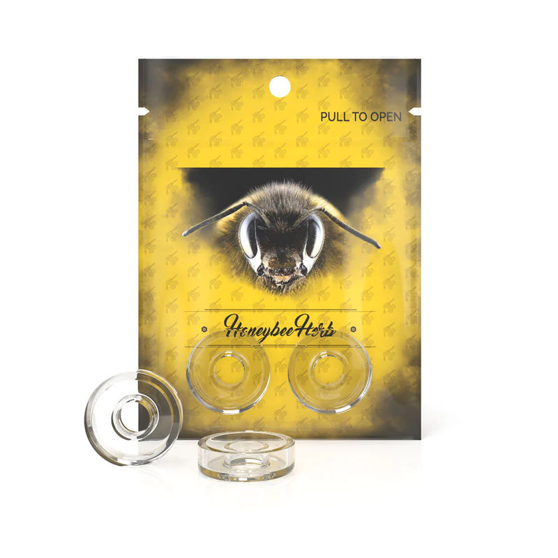 Honeybee Herb Quartz Inserts & Pearls - Style:2-Piece Quartz Dish (25mm) - Color:Clear