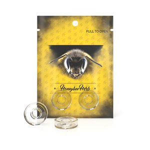 Honeybee Herb Quartz Inserts & Pearls - Style:2-Piece Quartz Dish (22.5mm) - Color:Clear