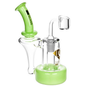 Diamond Glass Hovership Dab Rig - Color:Slyme Green