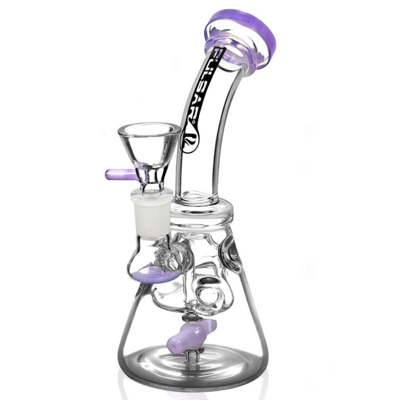Pulsar 7.5” Propeller Perc Travel Bong - Color:Purple