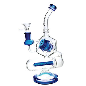 Pulsar 10.5” Pandora’s Box Bong - Color:Blue