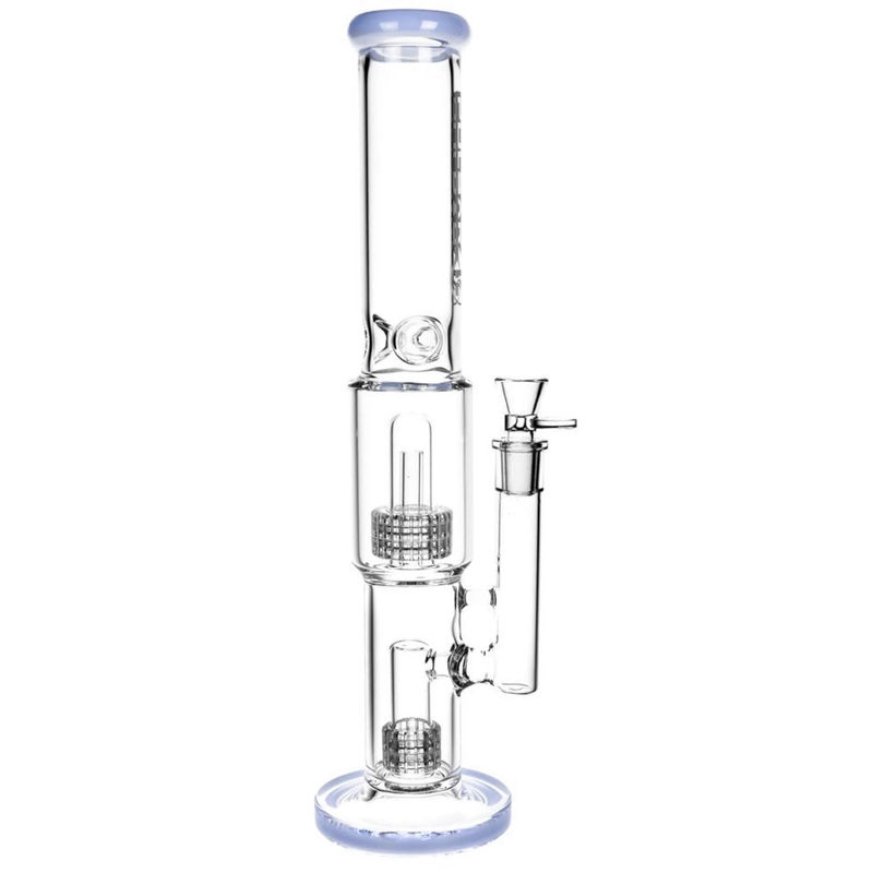 Pulsar 16.5” Double Stereo Matrix Perc Bong - Color:Purple