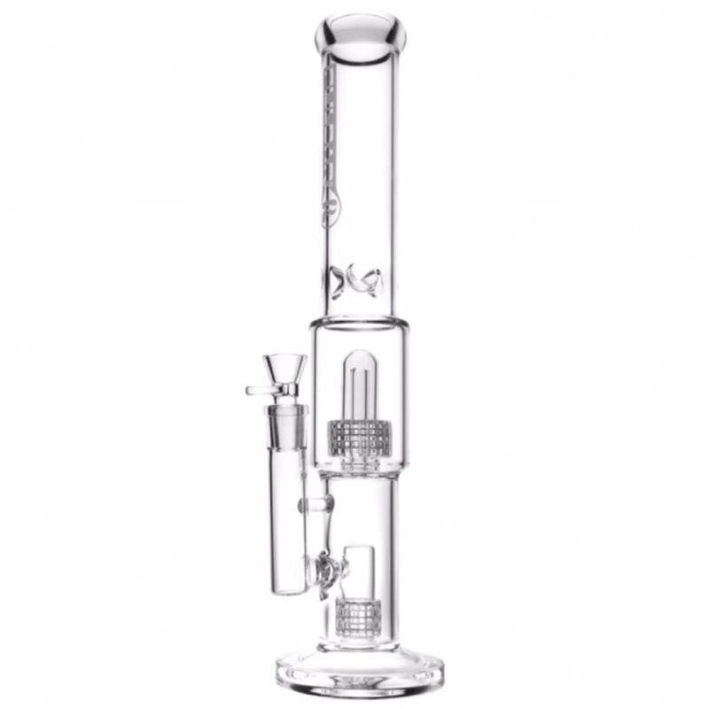 Pulsar 16.5” Double Stereo Matrix Perc Bong - Color:Clear