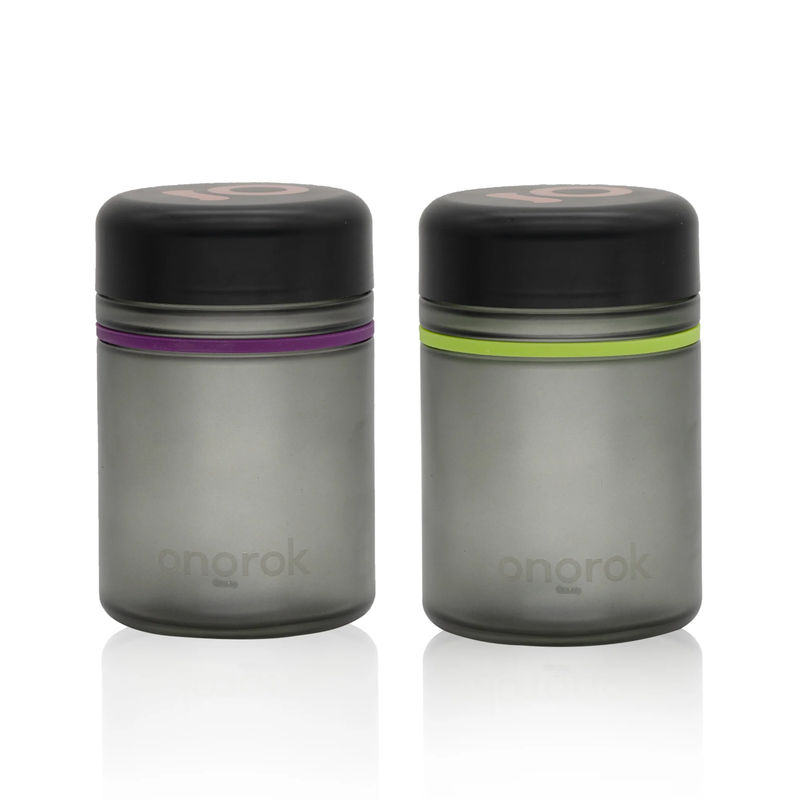 Ongrok Glass Storage Jars - Size & Quantity:500ml x 2 Jars