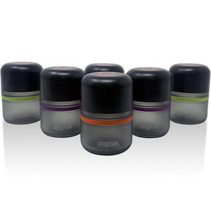 Ongrok Glass Storage Jars - Size & Quantity:80ml x 6 Jars