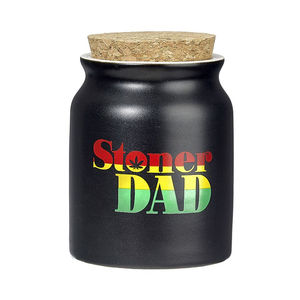 Roast & Toast Novelty Stash Jar - Design:Stoner Dad - Rasta Print