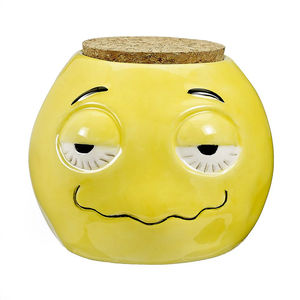 Roast & Toast Novelty Stash Jar - Design:Stoned Emoji