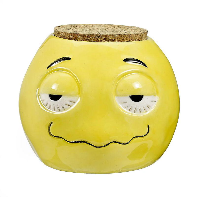 Roast & Toast Novelty Stash Jar - Design:Stoned Emoji