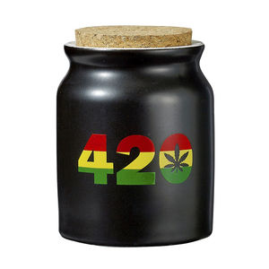 Roast & Toast Novelty Stash Jar - Design:420 Rasta