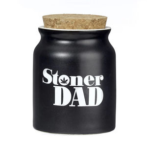 Roast & Toast Novelty Stash Jar - Design:Stoner Dad - White Print