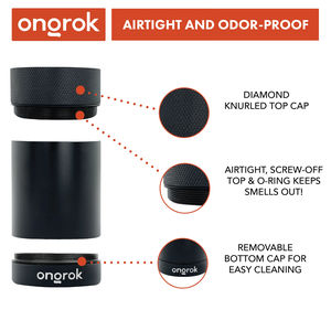 Ongrok Aluminum Metal Storage Jar - Color:Black