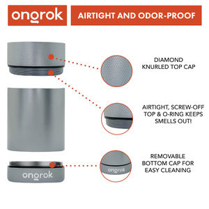 Ongrok Aluminum Metal Storage Jar - Color:Silver