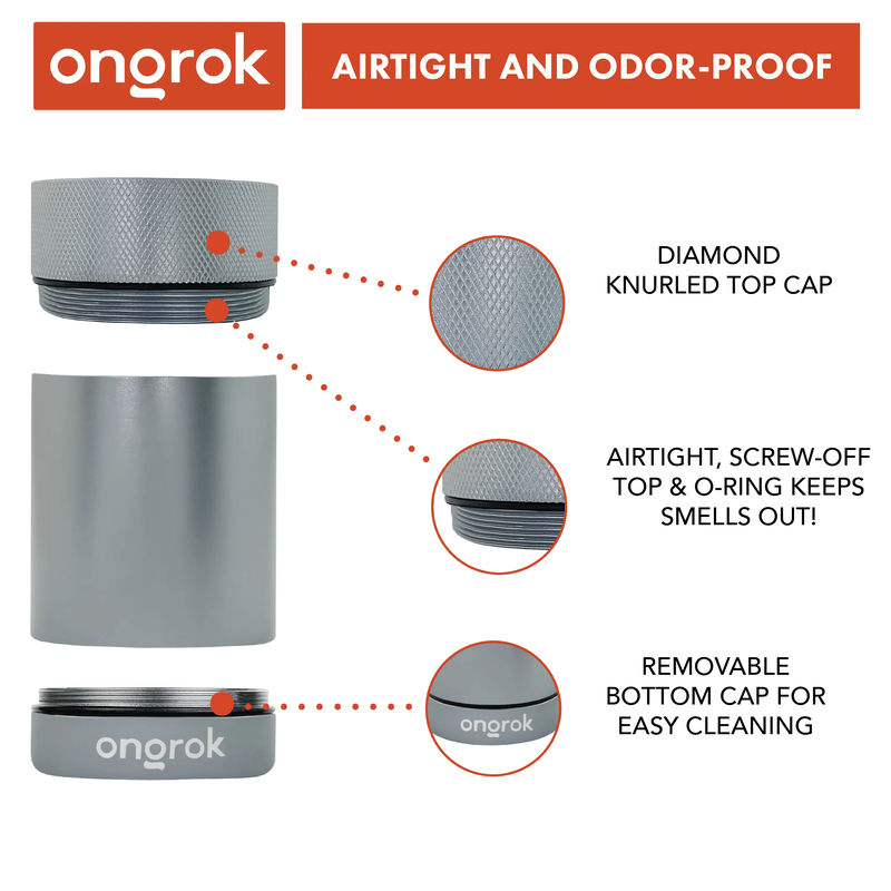 Ongrok Aluminum Metal Storage Jar - Color:Silver