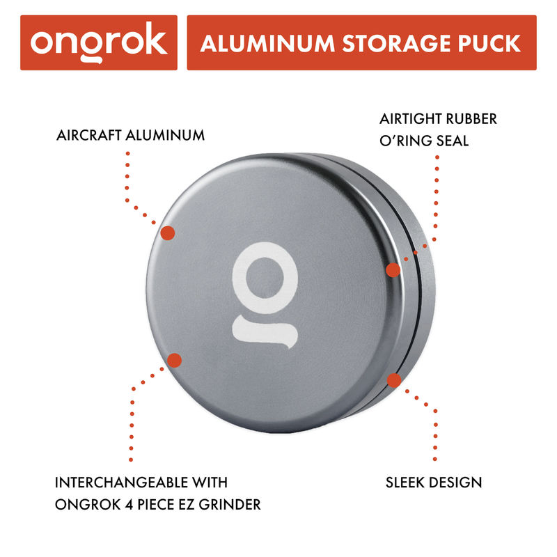 Ongrok Aluminium Storage Puck - Color:Silver