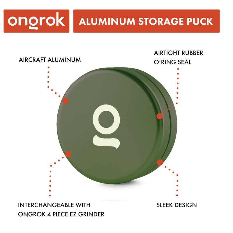 Ongrok Aluminium Storage Puck - Color:Green