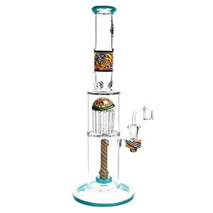 Pulsar 15” Space Candy Tree Perc Bong ?? - Accent Colors:Blue