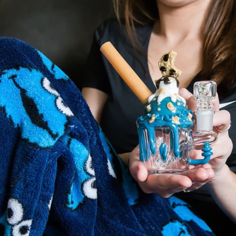 Empire Glassworks Cookie Monster Sundae Bong