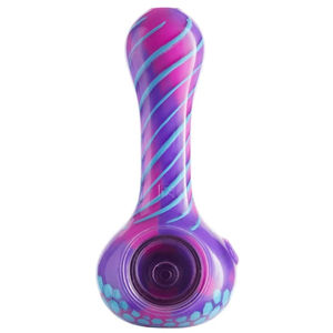 Eyce Oraflex Honeycomb Hand Pipe - Color:Flower Purple & Blue