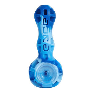 Eyce Indestructible Silicone Spoon Pipe - Color:Blue Marble