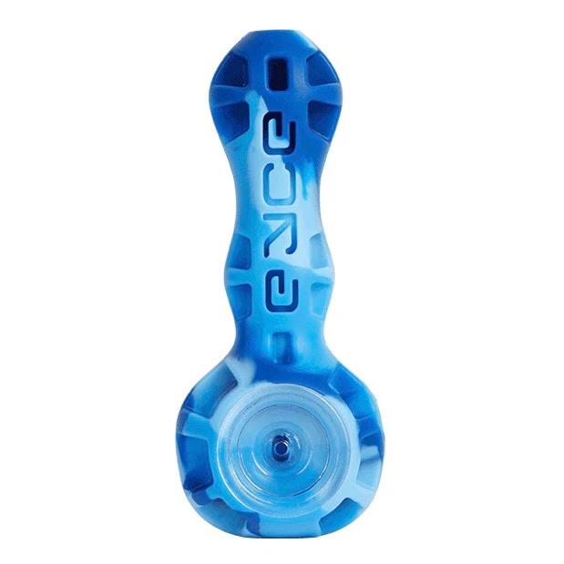 Eyce Indestructible Silicone Spoon Pipe - Color:Blue Marble
