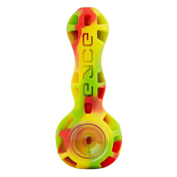 Eyce Indestructible Silicone Spoon Pipe - Color:Rasta
