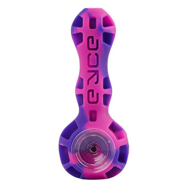 Eyce Indestructible Silicone Spoon Pipe - Color:Flower Purple