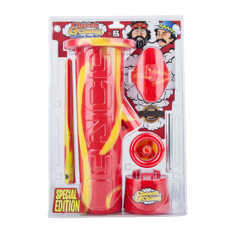 Eyce Mold 2.0 Solid Ice Water Pipe - Color:Cheech & Chong Red Marble
