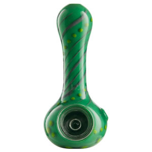 Eyce Oraflex Floral Hand Pipe - Color:Green w. Gray & Green