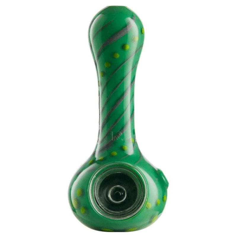 Eyce Oraflex Floral Hand Pipe - Color:Green w. Gray & Green