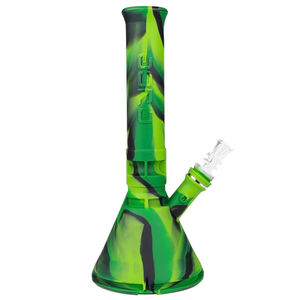 Eyce Indestructible 13” Silicone Beaker Bong - Color:Jungle