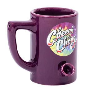 Roast & Toast Large Ceramic Coffee Mug Pipe - Color:Cheech & Chong Purple