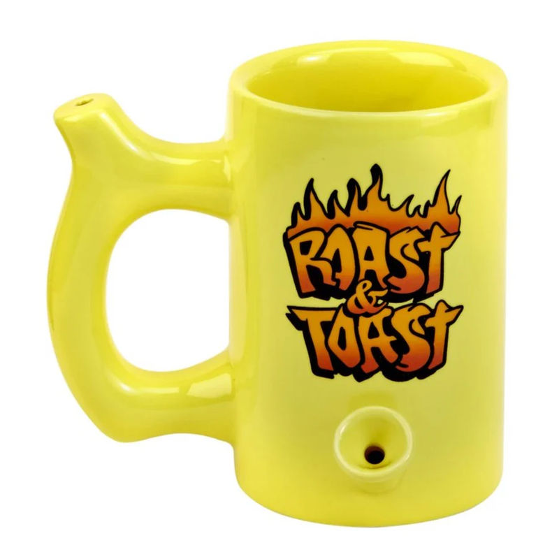 Roast & Toast Large Ceramic Coffee Mug Pipe - Color:Flames