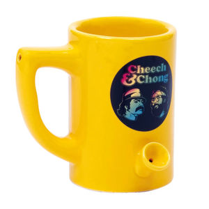 Roast & Toast Large Ceramic Coffee Mug Pipe - Color:Cheech & Chong Yellow