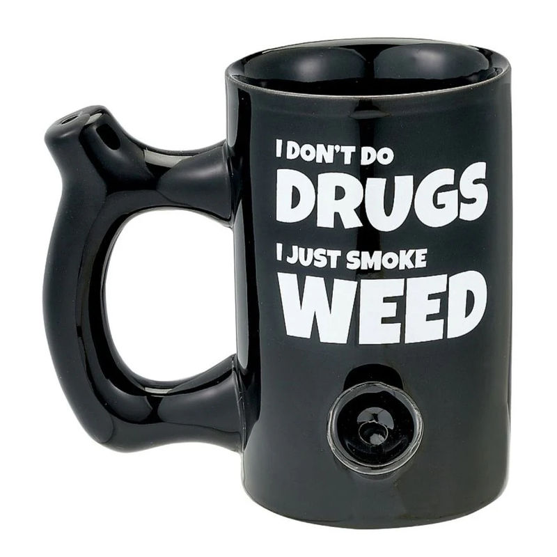 Roast & Toast Large Ceramic Coffee Mug Pipe - Color:I Don't Do Drugs