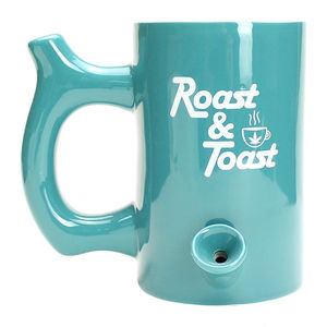 Roast & Toast Large Ceramic Coffee Mug Pipe - Color:Teal