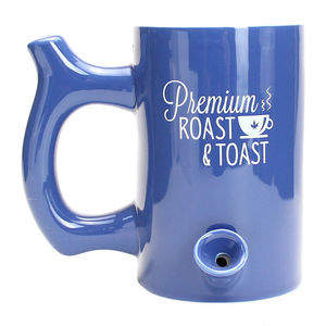 Roast & Toast Large Ceramic Coffee Mug Pipe - Color:Blue