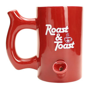 Roast & Toast Large Ceramic Coffee Mug Pipe - Color:Red